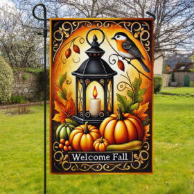 Welcome Fall Pumpkins Flag MLN3428F