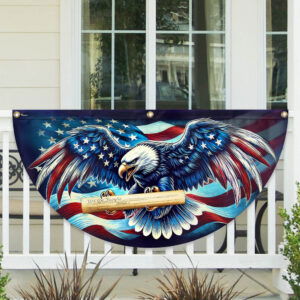 Patriotic Eagle We The People Non-Pleated Fan Flag TQN3347FL