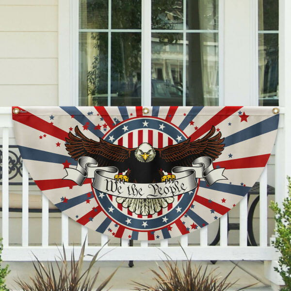 Patriotic Eagle We The People Non-Pleated Fan Flag MLN3419FL