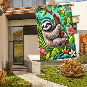 Cute Sloth Flag TQN3528F