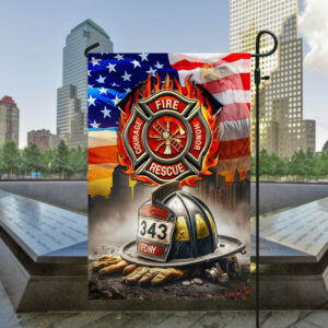 343 Firefighters Memorial Patriot Day 911 September 11 9/11 Never Forget Flag TQN3415F