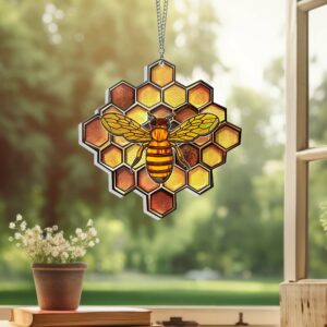 Honey Bee Acrylic Hanging Sign MLN3668HS