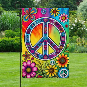 Hippie Peace Sign Flag MLN3507F