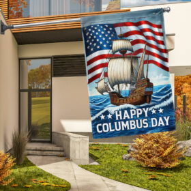 Happy Columbus Day Flag TQN3387F