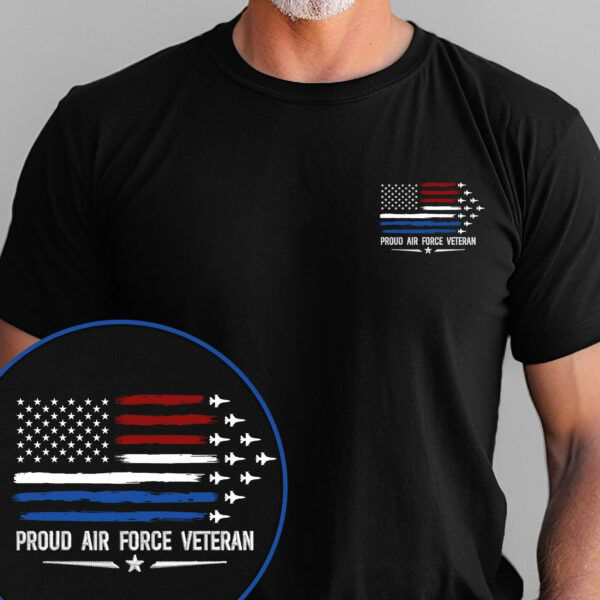 Proud Air Force Veteran Printed & Embroidered T-Shirt TPT1901TS