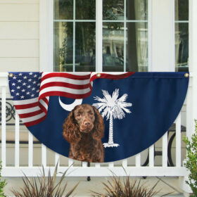 South Carolina Boykin Spaniel Non-Pleated Fan Flag MLN3593FL