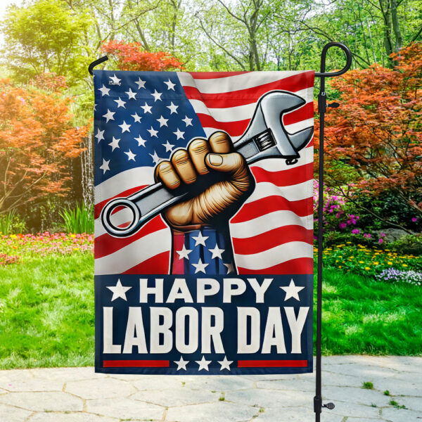 Happy Labor Day Flag MLN3614F