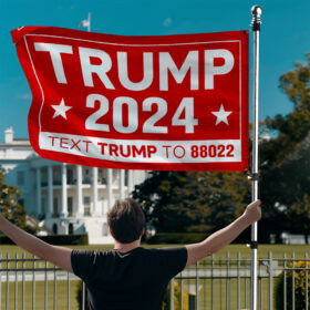 Trump 2024 Text Trump To 88022 Grommet Flag TQN3524GF