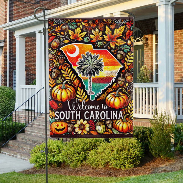 South Carolina Welcome Fall Flag MLN3501F