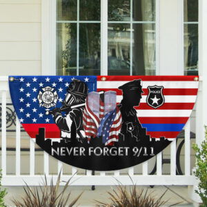 911 Patriot Day Flag Never Forget September 11, 2001 9/11 Non-Pleated Fan Flag TQN3432FL
