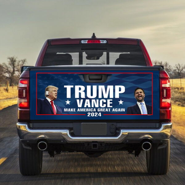 Trump Vance Make America Great Again 2024 Truck Tailgate Decal Sticker Wrap TQN3482TD