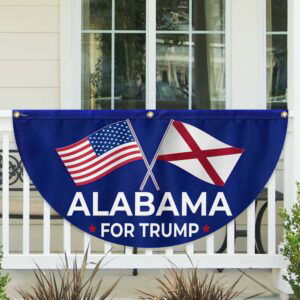Alabama For Trump 2024 Non-Pleated Fan Flag MLN3405FL