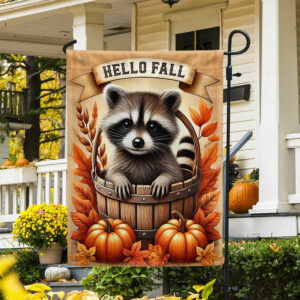 Raccoon Pumpkin Fall Flag TQN3429F