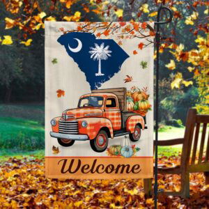 South Carolina Welcome Fall Pumpkins Truck Flag MLN3477F