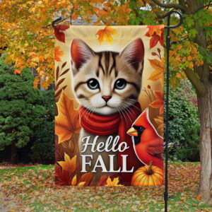 Cat Welcome Fall Flag MLN3479F