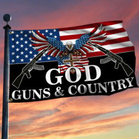 God Guns & Country Eagle Grommet Flag MLN3402GF