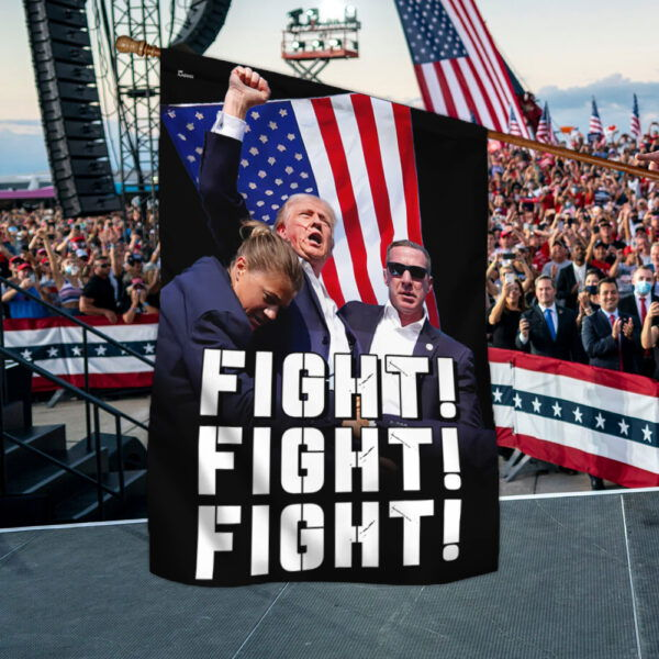 Trump 2024 Fight Fight Fight Trump Shot Flag MLN3513F
