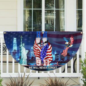 911 Patriot Day Flag 9/11 September 11 Never Forget Non-Pleated Fan Flag TQN3518FL