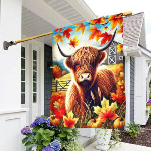 Highland Cow Fall Flag TQN3526F