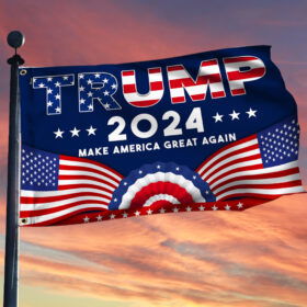 Trump 2024 MAGA Make America Great Again Grommet Flag MLN3634GF