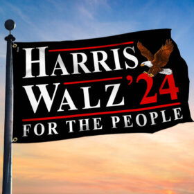 Harris Walz  2024 For The People Grommet Flag TQN3624GF