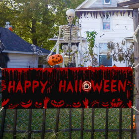 Happy Halloween Spooky Fence Banner TQN3641FB