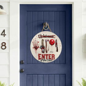 Enter If You Dare, Halloween Wooden Door Sign HTT322WD