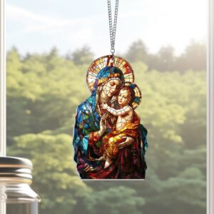 Mother Mary and Jesus  Acrylic Hanging Sign MLN3885HS