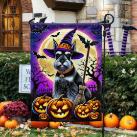 Schnauzer Dog Halloween Flag MLN3776F