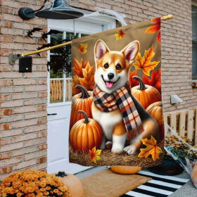 Corgi Dog Fall Flag TQN3716F