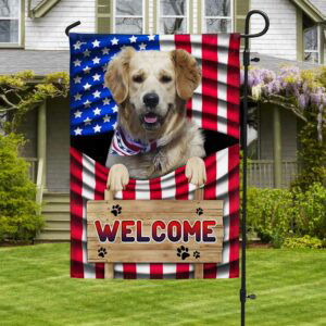 Butterscotch Dog Welcome American Flag TQN1135Fv2CT1