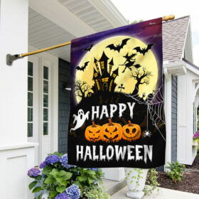 Happy Halloween Spooky Haunted House Flag TQN3588F