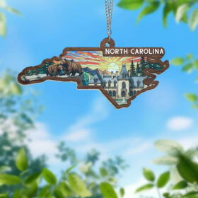 Gift for North Carolina, North Carolina Suncatcher Window Hanging HTT346SH