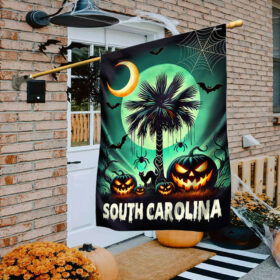 South Carolina Halloween Pumpkin Spooky Flag TQN3649F