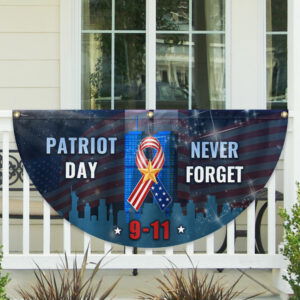 Patriot Day 9/11 Never Forget September 11th Non-Pleated Fan Flag MLN3781FL