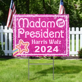 Kamala Harris Madam President 2024 Harris Walz Yard Sign MLN3839YS