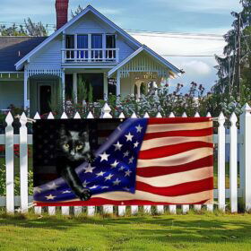 Black Cat American Fence Banner MLN3865FB