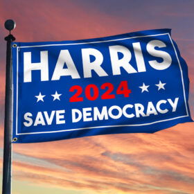 Harris 2024 Save Democracy Grommet Flag TQN3748GF