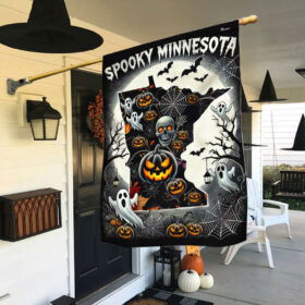 Halloween Spooky Minnesota Flag TQN3741F