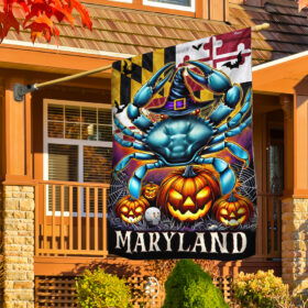 Maryland Halloween Crab Flag MLN3785F