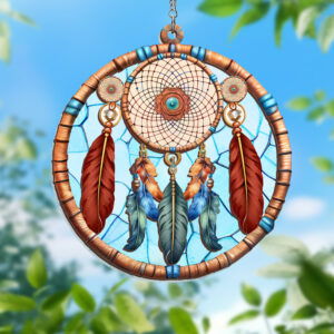 Dreamcatcher Native American Window Hanging Suncatcher TPT2166WH