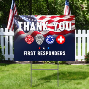 First Responder Thank You Yard Sign MLN3608YS