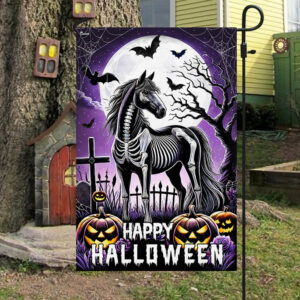 Horse Happy Halloween Flag MLN3923F