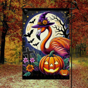 Flamingo Halloween Flag MLN3707F