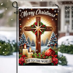 Christian Cross Christmas Flag Joy To The World Jesus Christ Flag MLN3938F