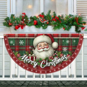 Santa Claus Merry Christmas Non-Pleated Fan Flag MLN3964FL