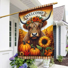 Highland Cow Highland Cattle Fall Flag TQN3806F