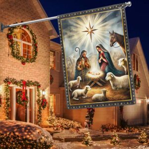 Nativity Of Jesus Christ O Holy Night Christmas Flag TQN3798F