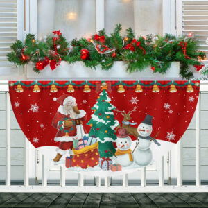 Christmas Santa Claus and Snowman Merry Christmas Non-Pleated Fan Flag MLN4021FL