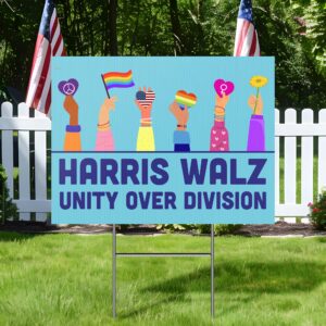 Harris Walz 2024 Unity Over Division Yard Sign MLN3927YS